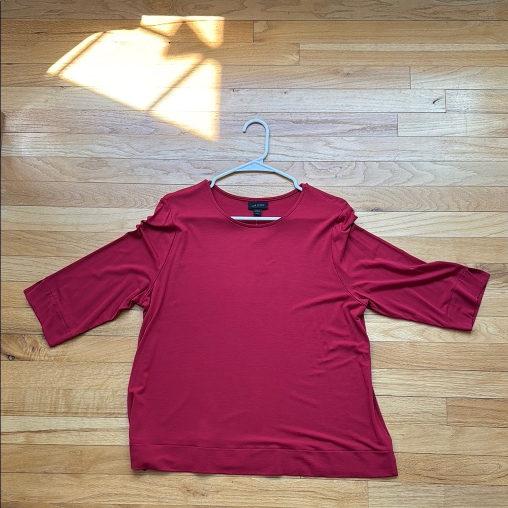 NWT J.Jill Women's Grenadine (Red) Top, size Large Petite